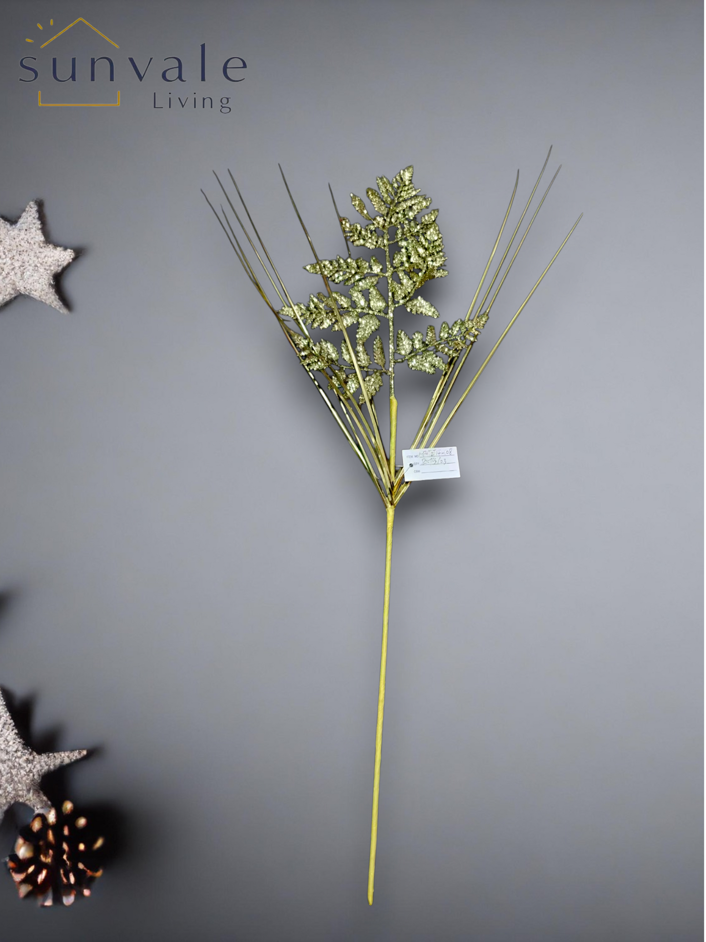 Lime Green berry branch artificial holiday decoration spray by Sunvale Living