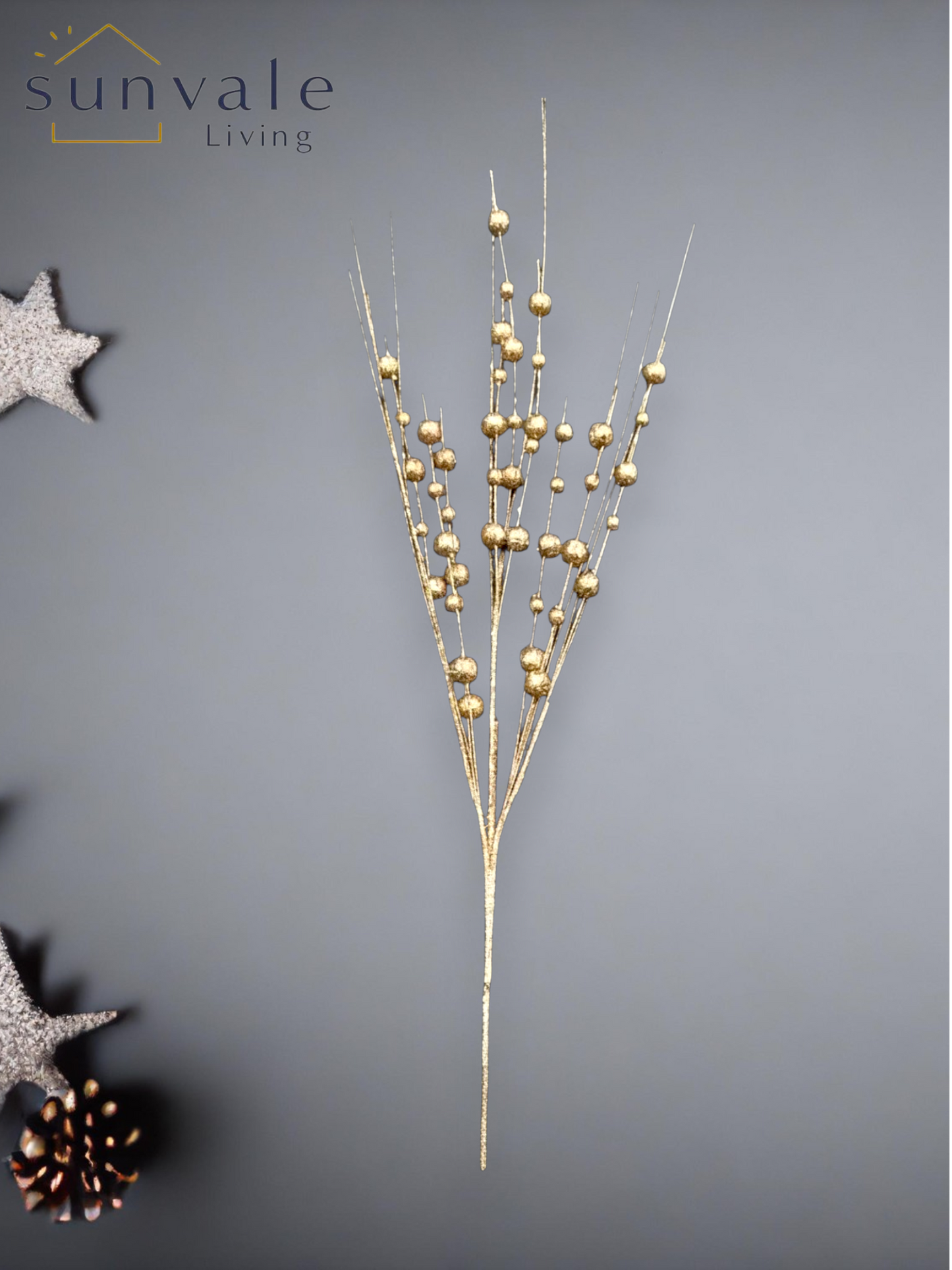 Festive Gilded Bead Spray wholesale product image