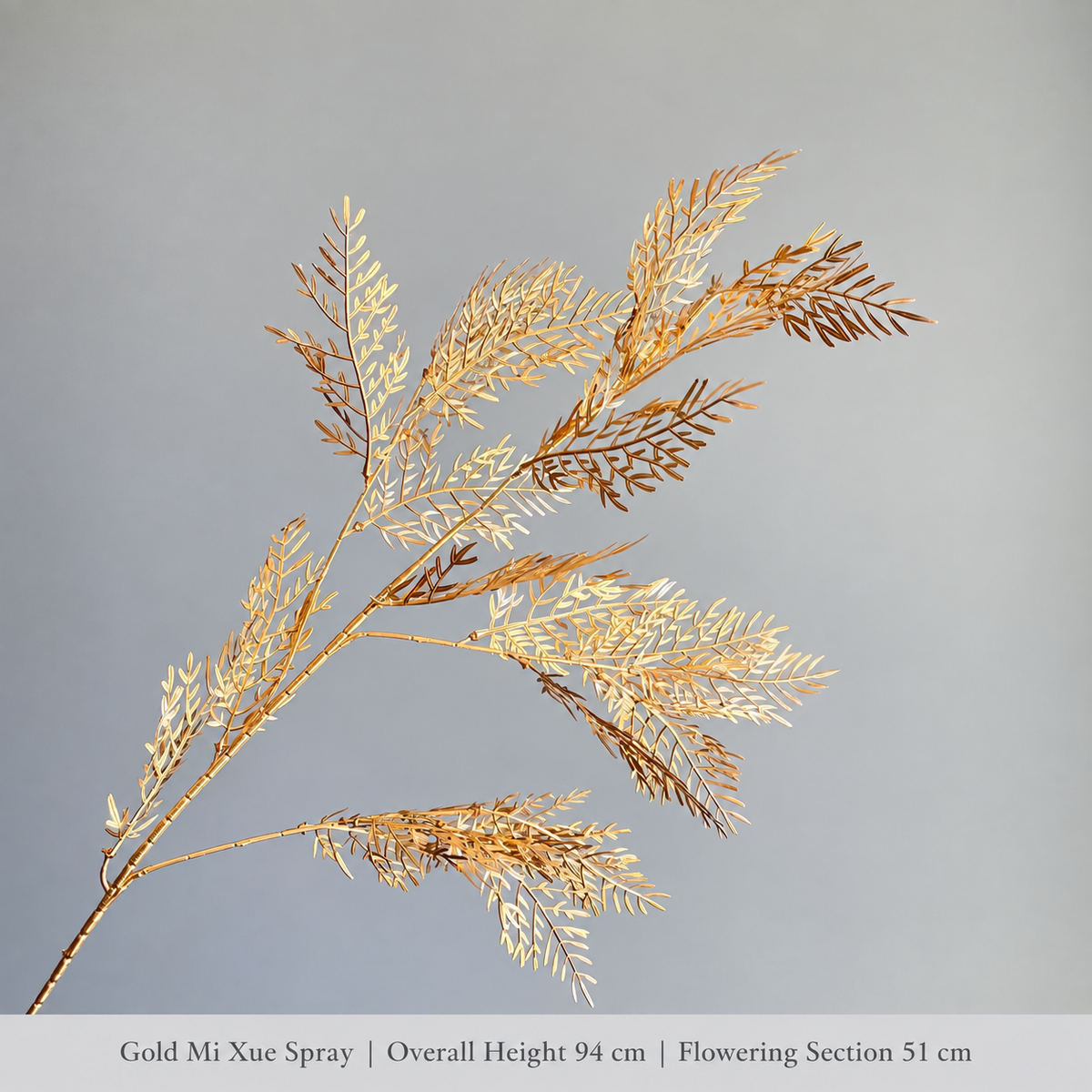 Gold Mi Xue Spray | Overall Height 94 cm | Flowering Section 51 cm artificial holiday floral decoration by Sunvale Living