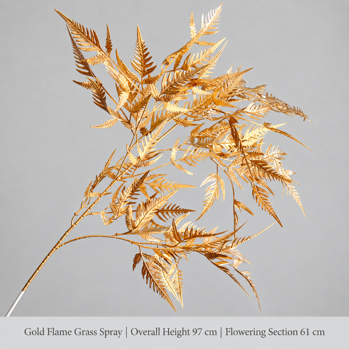 Gold Flame Grass Spray | Overall Height 97 cm | Flowering Section 61 cm artificial holiday floral decoration by Sunvale Living