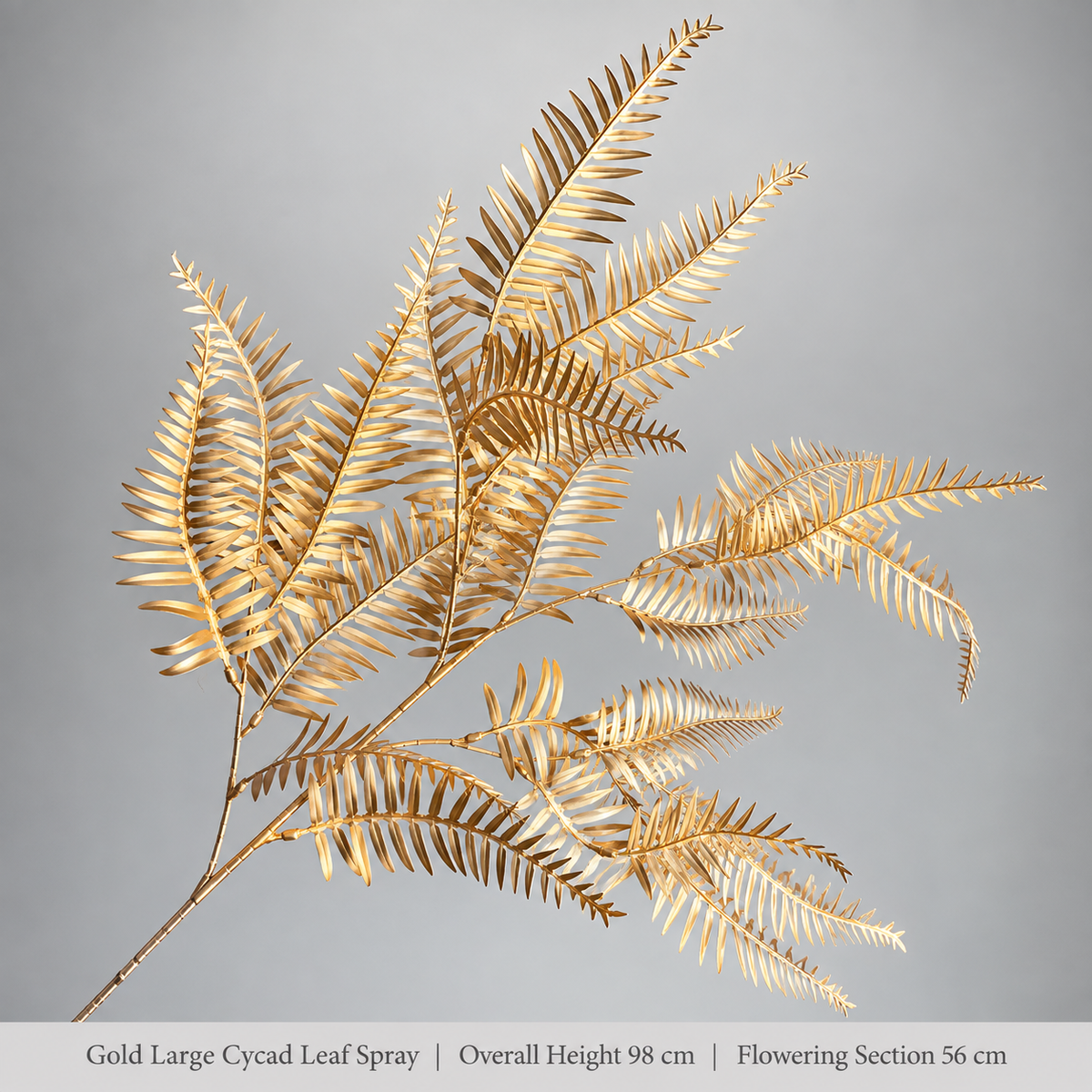 Gold Large Cycad Leaf Spray | Overall Height 98 cm | Flowering Section 56 cm artificial holiday floral decoration by Sunvale Living