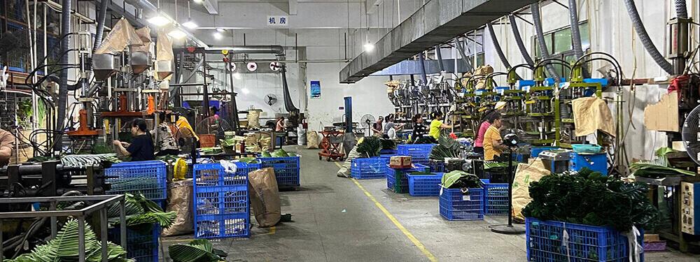 Production aisle, equipment and foliage components