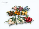 9-Head Antique Weathered Grace Rose Bush Bouquet