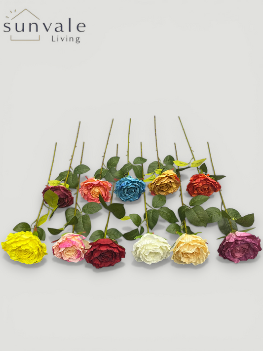 Single-Head Antique Burnt-Edge Fireworks Rose
