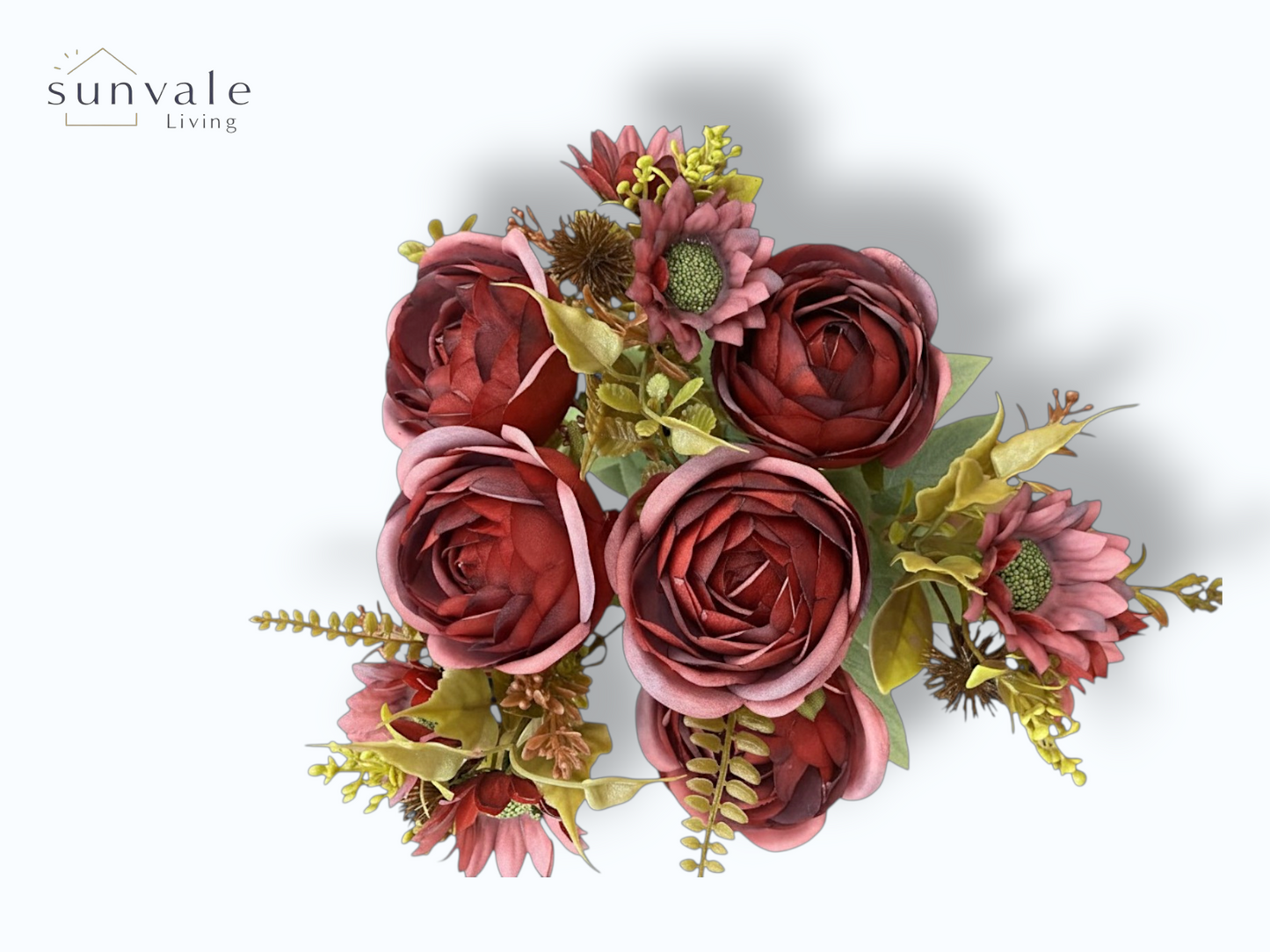 9-Head Autumn Breeze Camellia Bush Bouquet wholesale product image