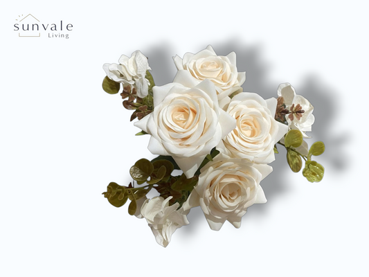 7-Head Antique Angular Rose Decorative Bush Bouquet wholesale product image