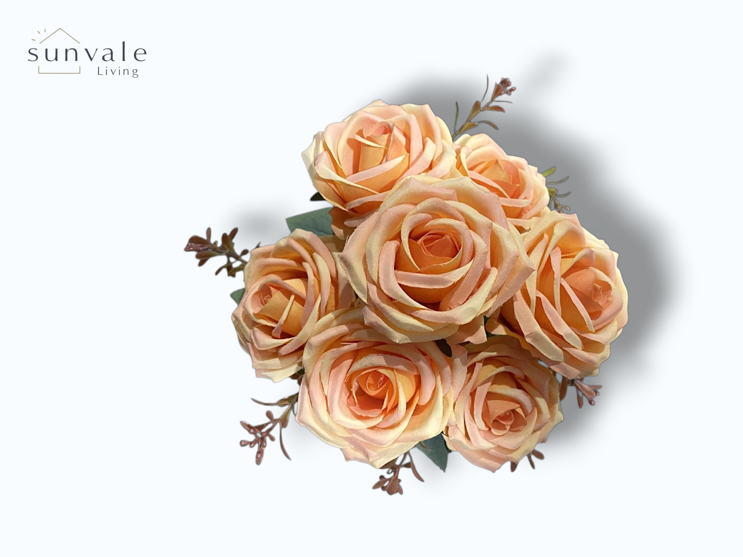 7-Head Antique Weathered Grace Rose Bush Bouquet wholesale product image