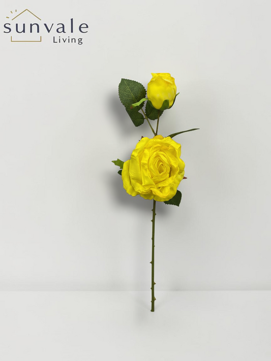 2-Head Antique Burnt-Edge Rose Stem wholesale product image