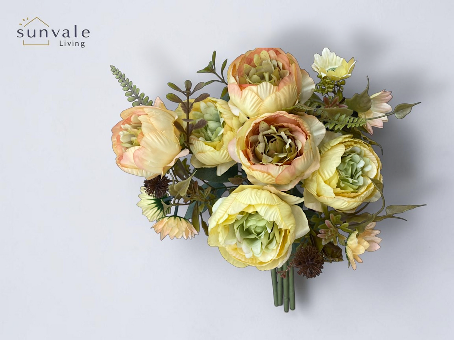 9-Head Autumn Breeze Peony Bush Bouquet wholesale product image