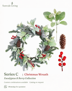 Eucalyptus & Berry Christmas Wreath Sunvale Living wholesale Christmas wreath brand poster
