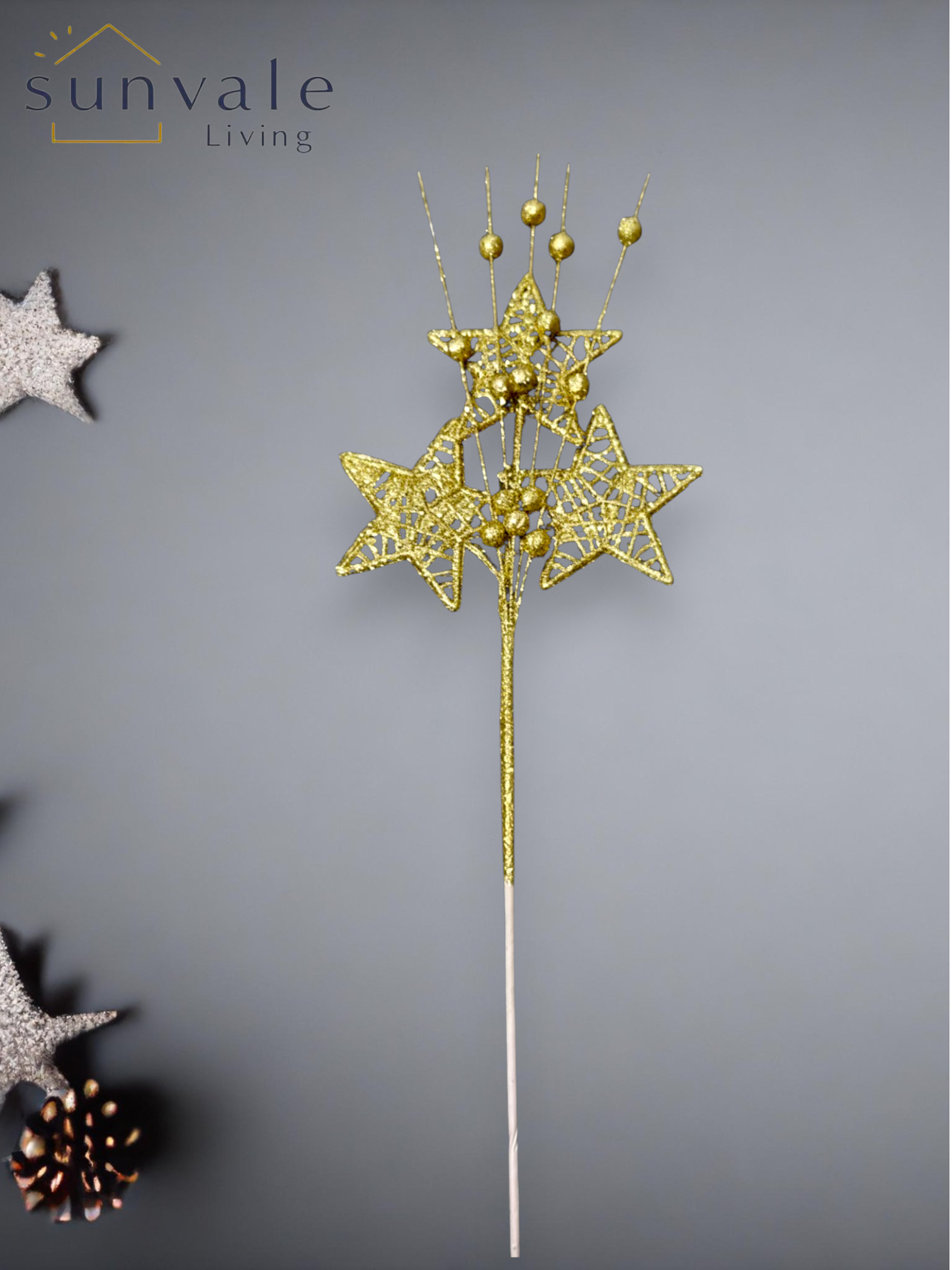 Festive Golden Star Spray wholesale product image