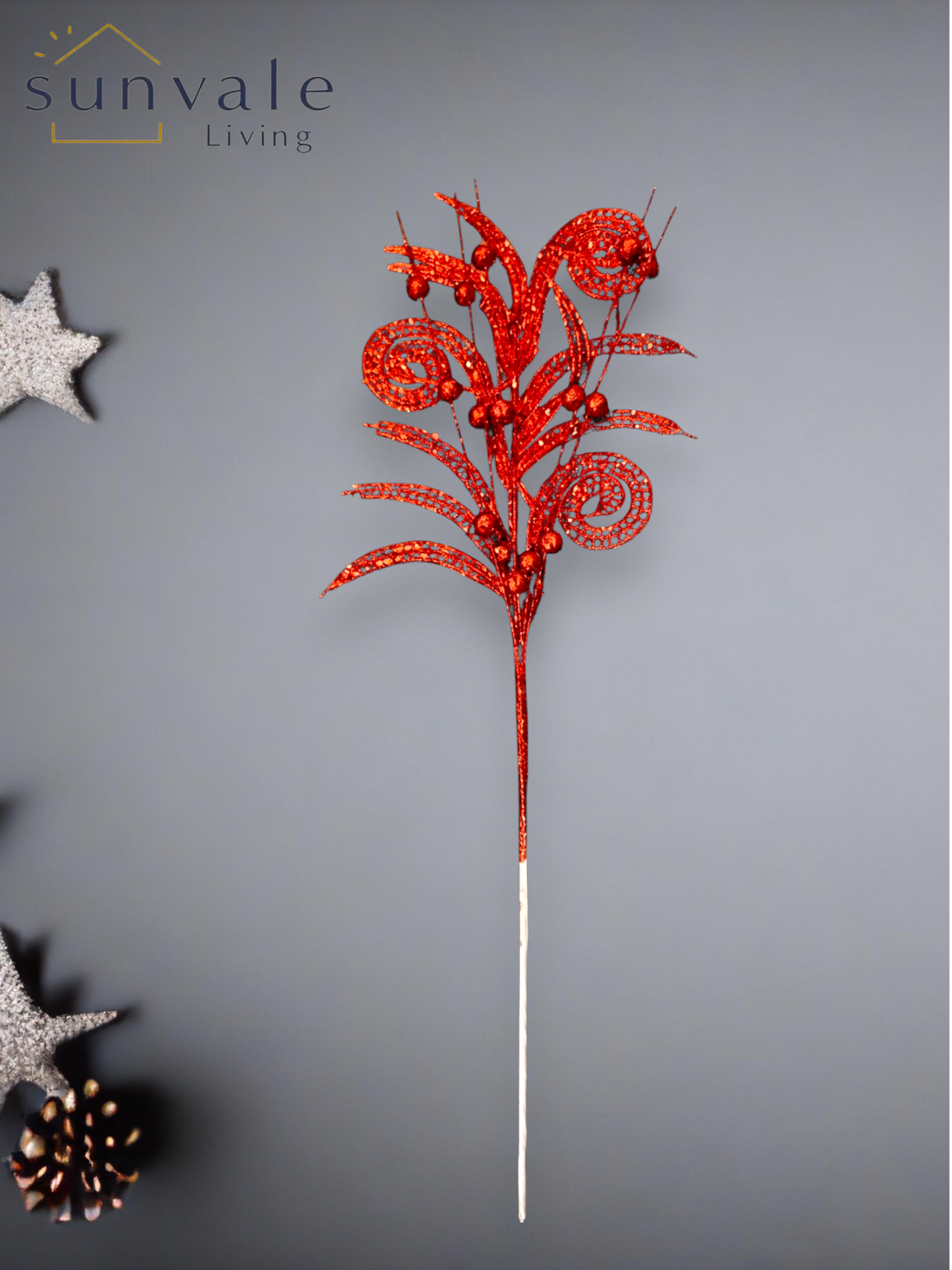 Festive Crimson Lace Leaf Spray wholesale product image