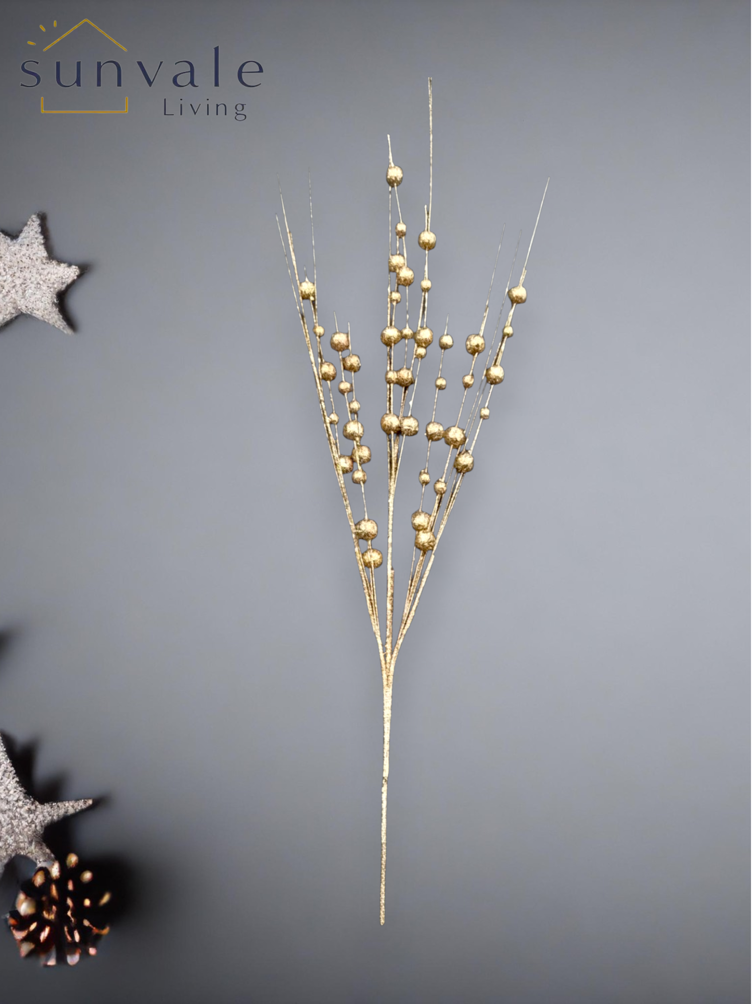 Festive Gilded Bead Spray wholesale product image