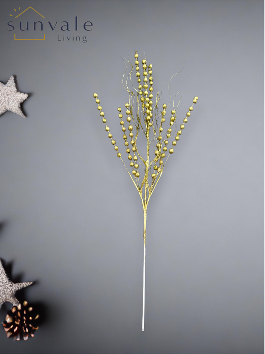 Festive Golden Swirl Bead Spray wholesale product image