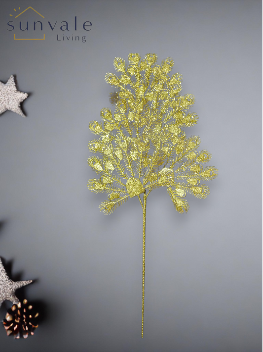 Festive Gilded Fan-Leaf Spray wholesale product image