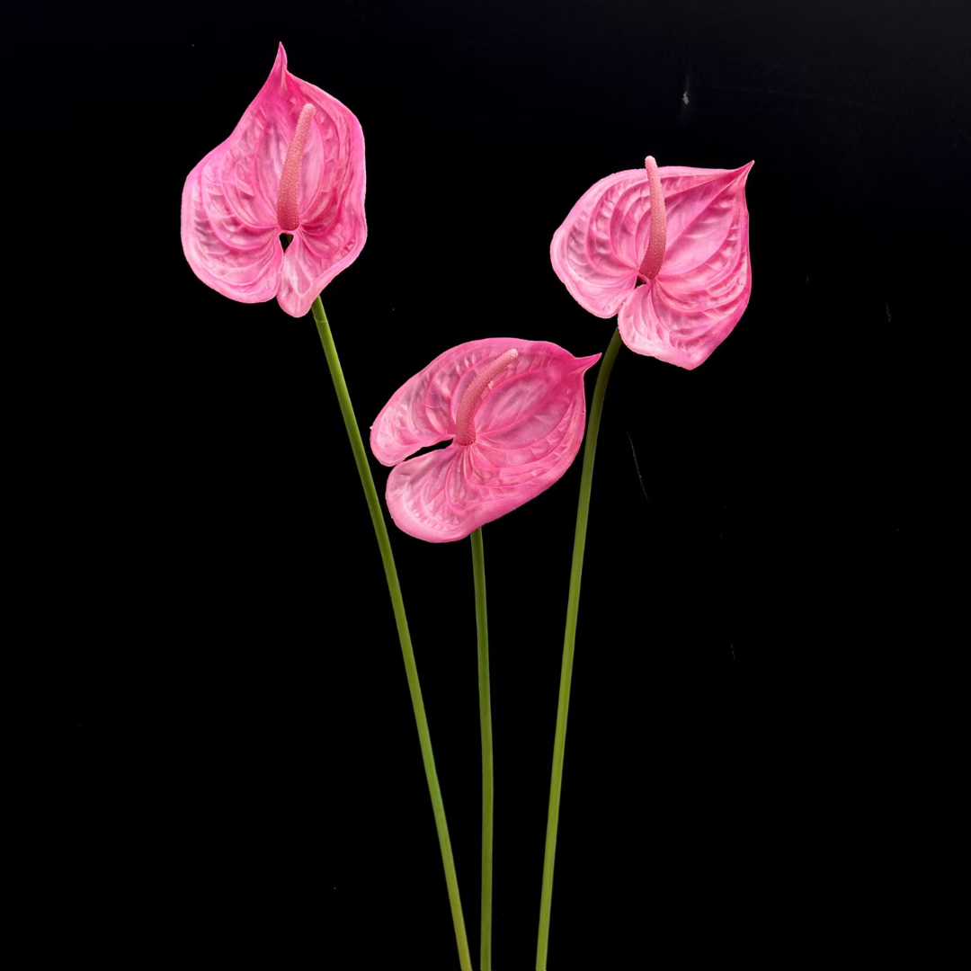 Artificial Anthurium Stem in Hot Pink