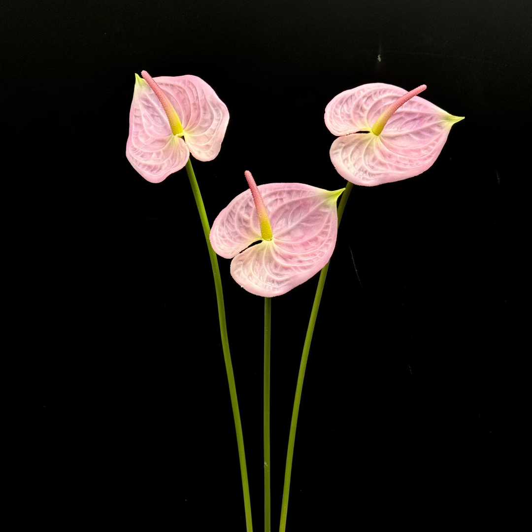 Artificial Anthurium Stem in Blush Pink