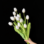 Artificial Tulip Stem in White