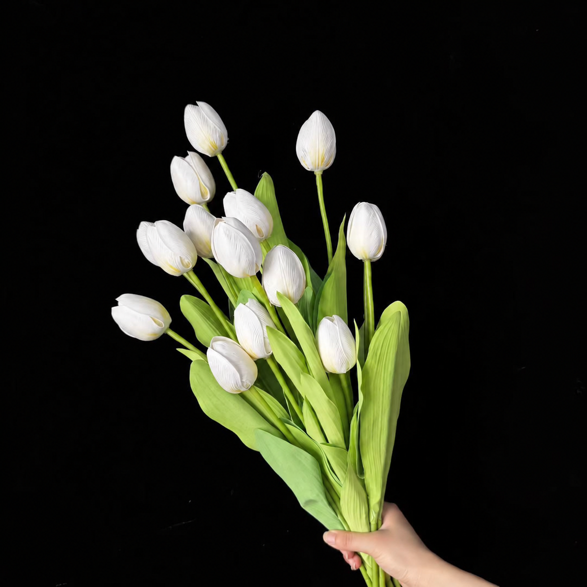 Artificial Tulip Stem in White