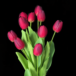 Artificial Tulip Stem in Burgundy