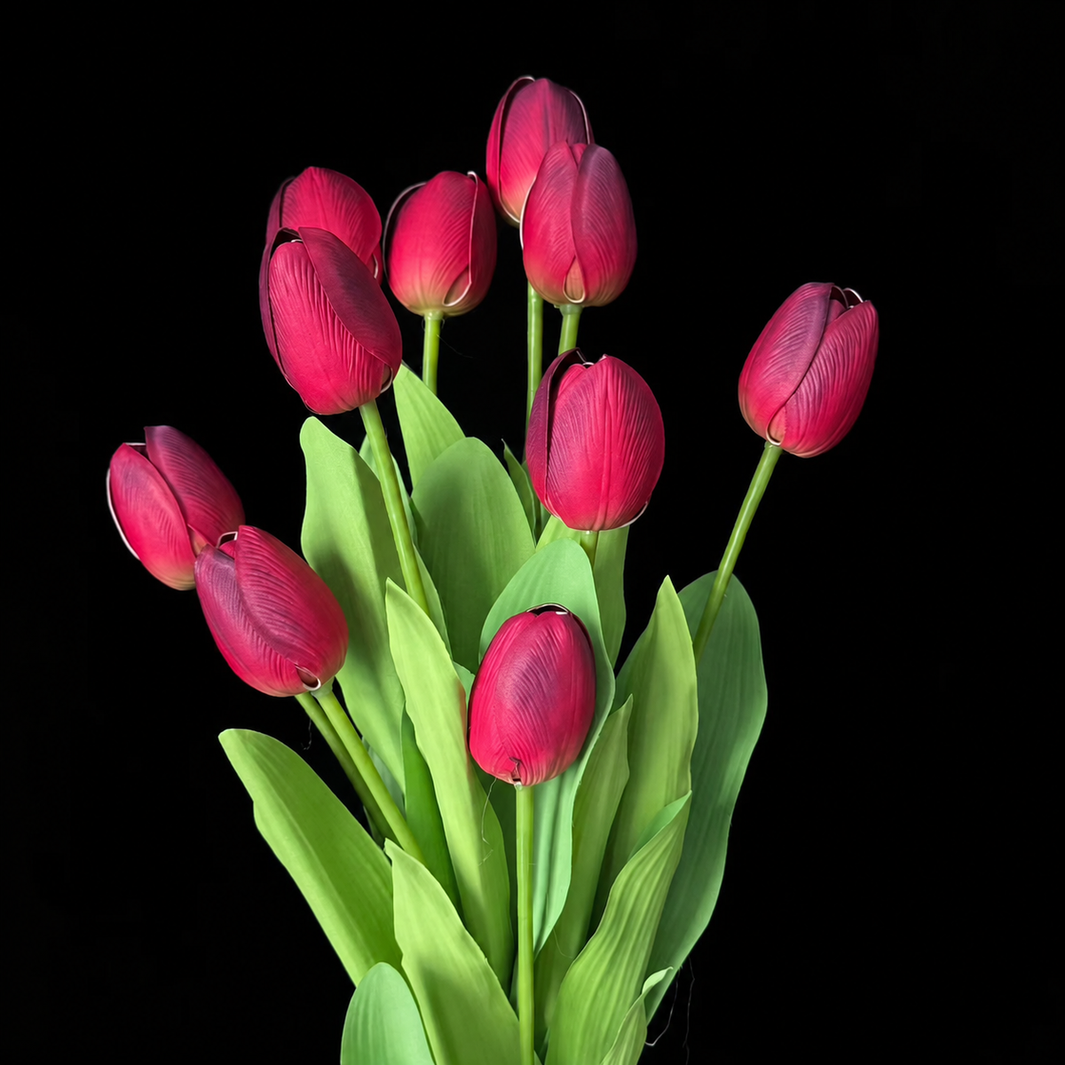 Artificial Tulip Stem in Burgundy