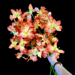 Artificial Ruffled Blossom Spray in Coral