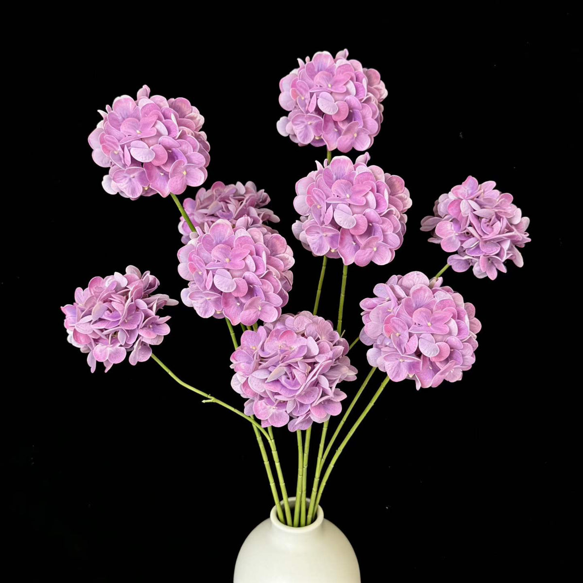Artificial Double-Head Hydrangea Stem in Lavender