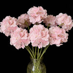 Artificial Double-Head Hydrangea Stem in Blush Pink