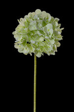 Artificial Mophead Hydrangea Stem in Pale Green
