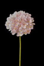 Artificial Mophead Hydrangea Stem in Blush Pink