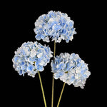 Artificial Mophead Hydrangea Stem in Powder Blue