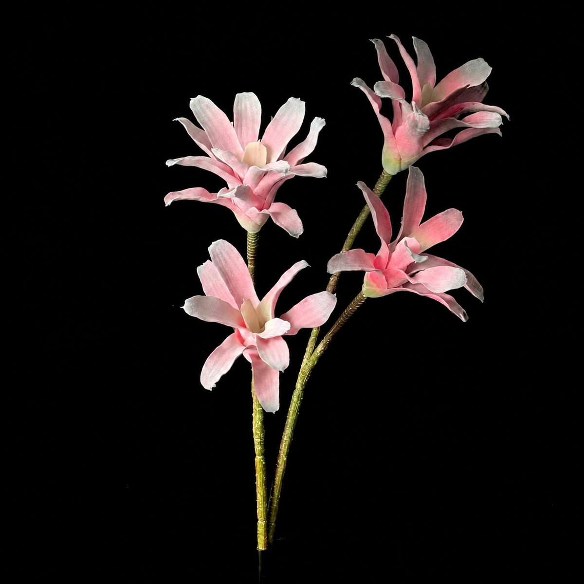 Artificial Broad-Leaf Bromeliad-Style Spray in Pink