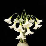 Artificial Angel-Trumpet-Style Flower Stem in Ivory