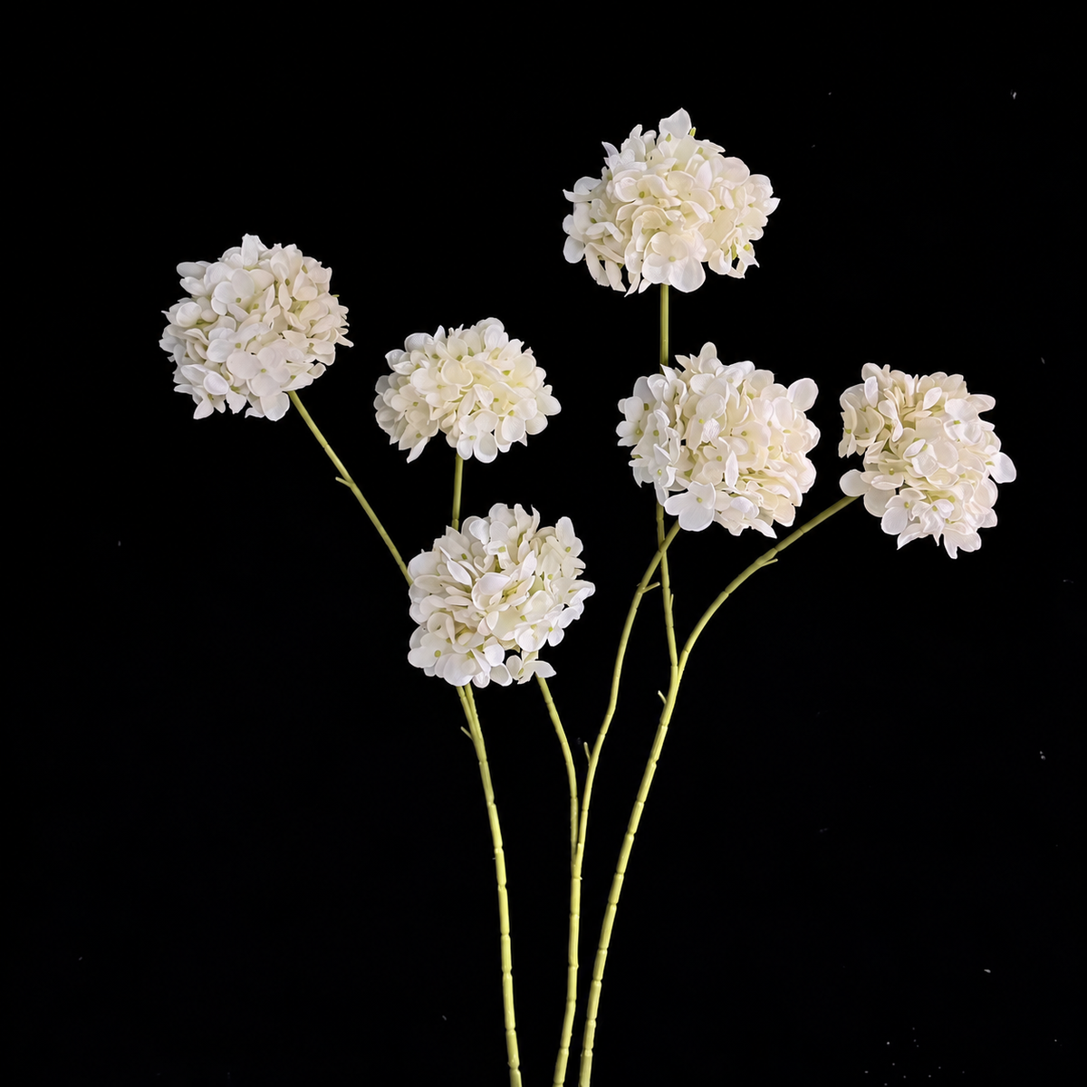 Artificial Antique-Tone Hydrangea Spray in Ivory