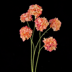 Artificial Antique-Tone Hydrangea Spray in Peach Orange