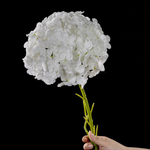 Artificial Large-Bloom Hydrangea Stem in White