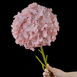 Artificial Large-Bloom Hydrangea Stem in Pink