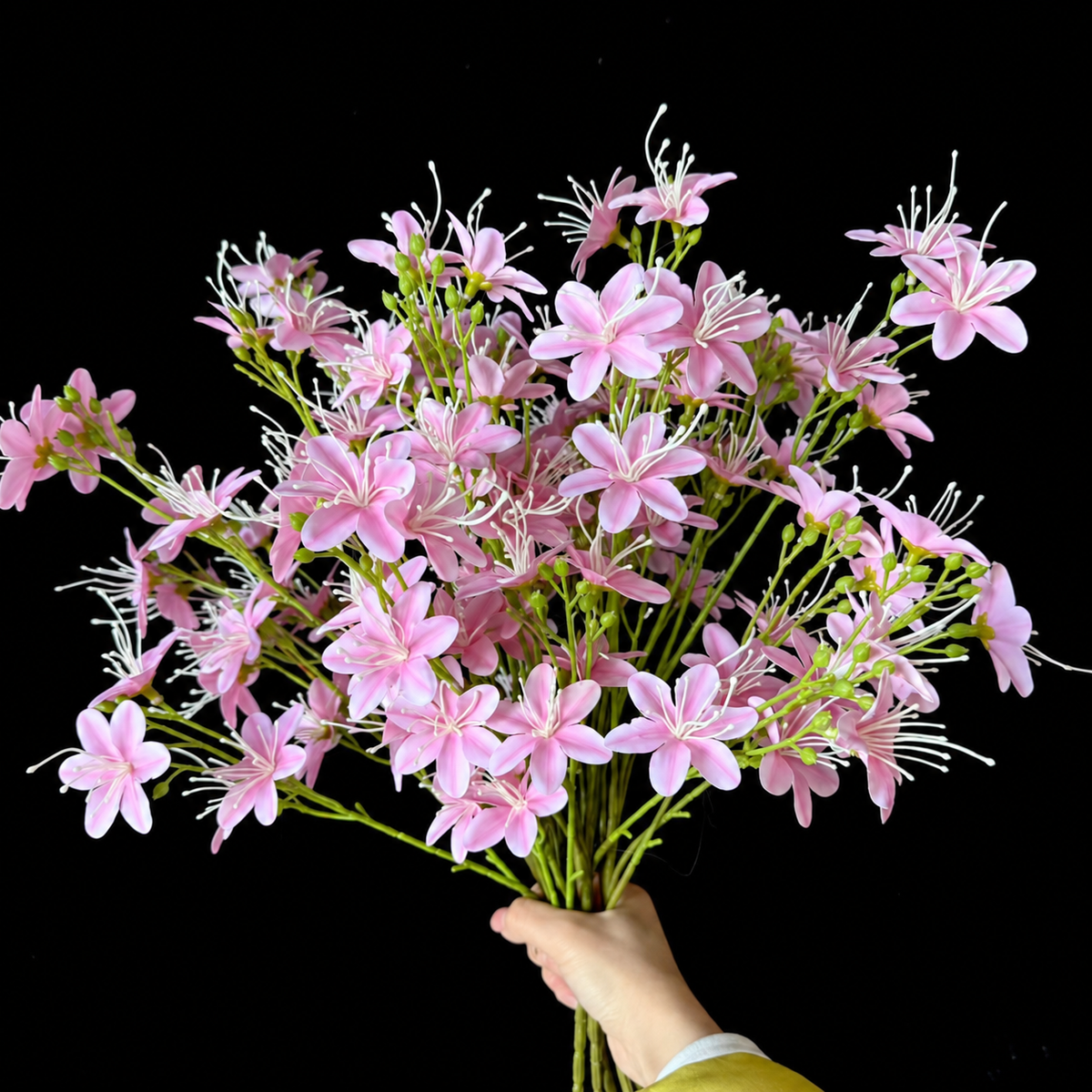 Artificial Long-Stamen Blossom Spray in Pink