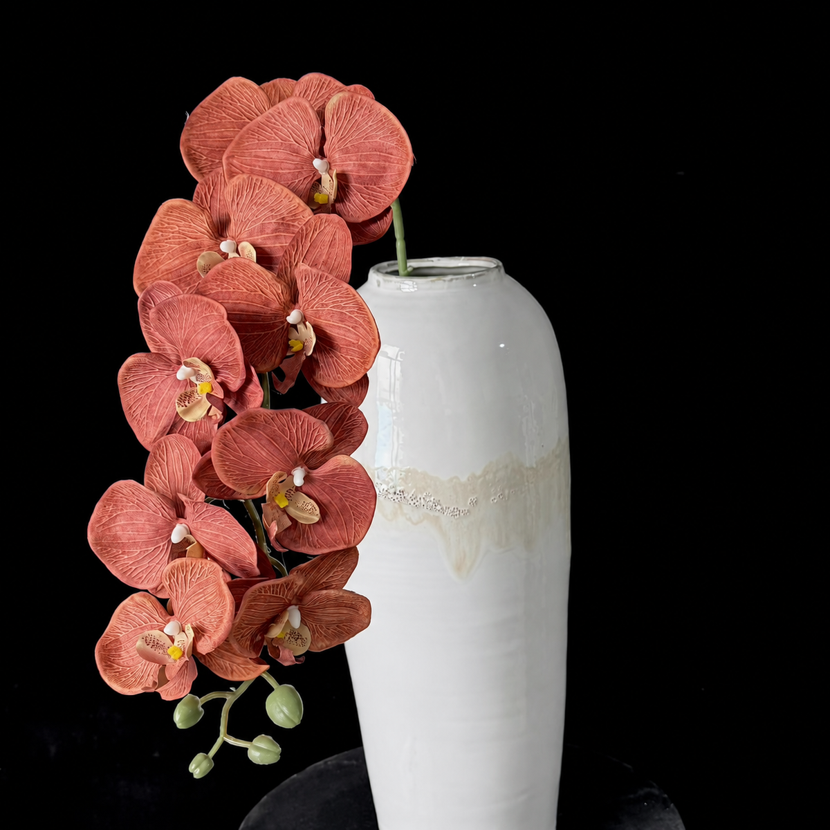 Artificial Phalaenopsis Orchid Stem in Terracotta