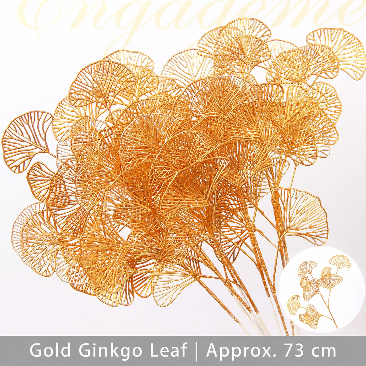 Gold Ginkgo Leaf | Approx. 73 cm artificial holiday floral decoration by Sunvale Living