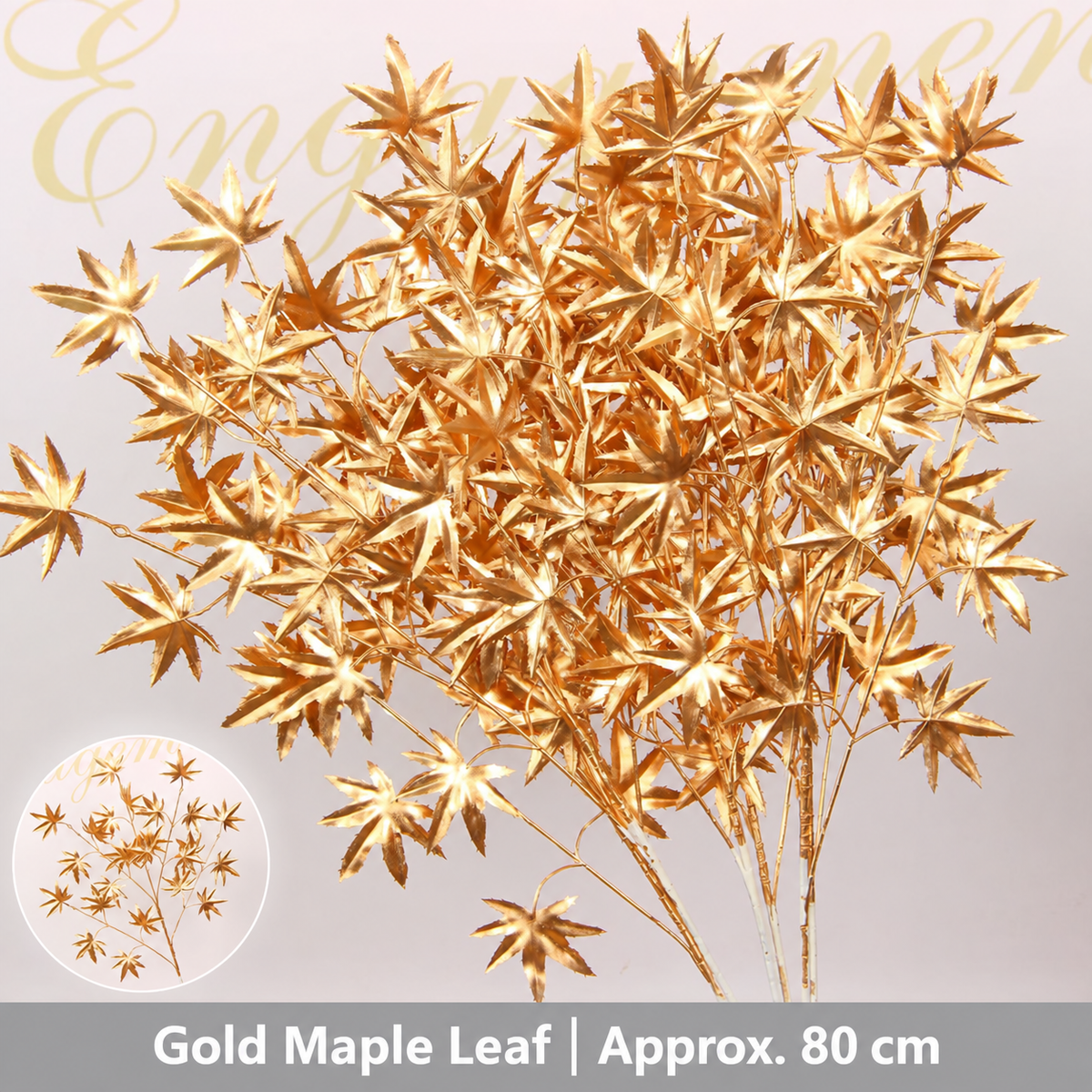 Gold Maple Leaf | Approx. 80 cm artificial holiday floral decoration by Sunvale Living