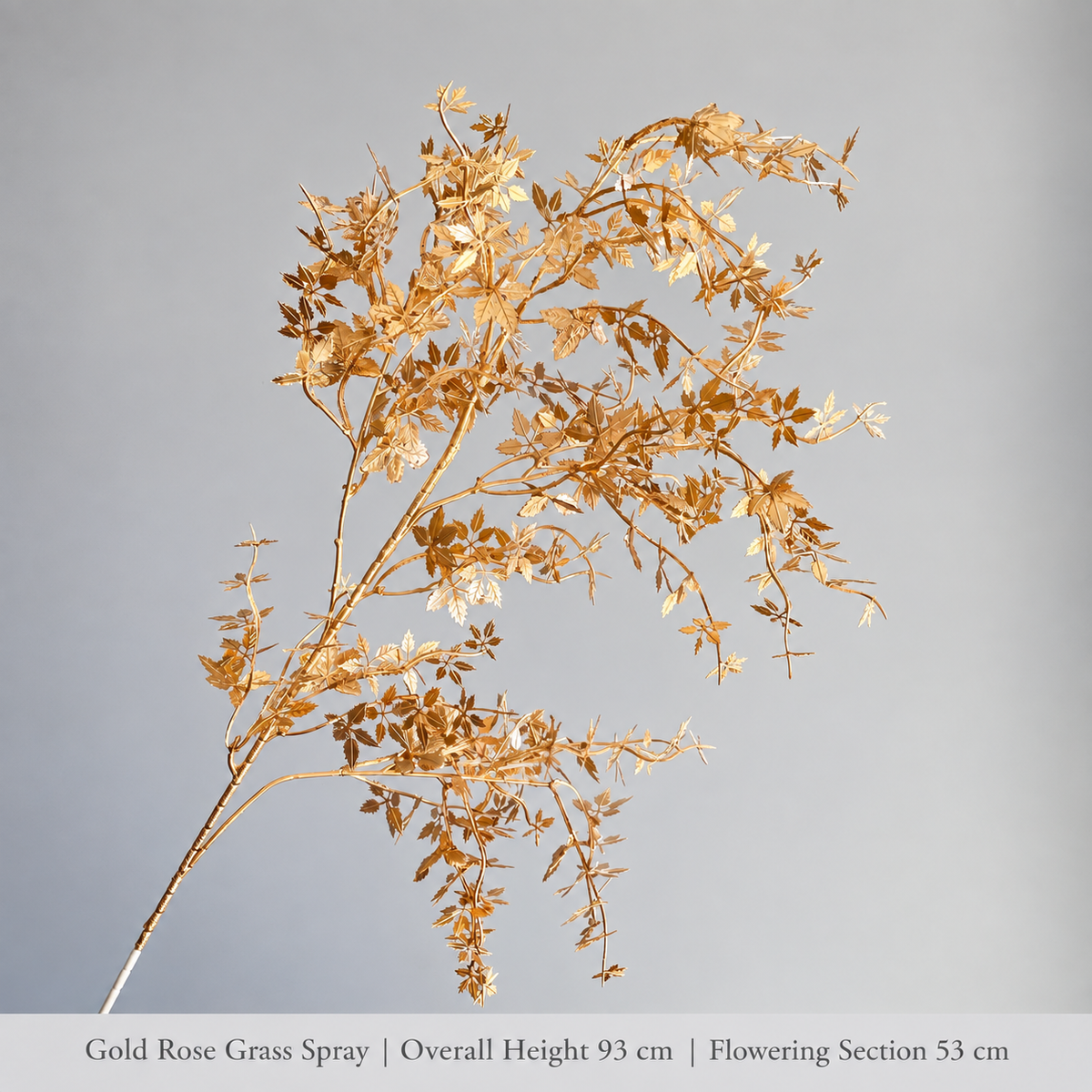 Gold Rose Grass Spray | Overall Height 93 cm | Flowering Section 53 cm artificial holiday floral decoration by Sunvale Living