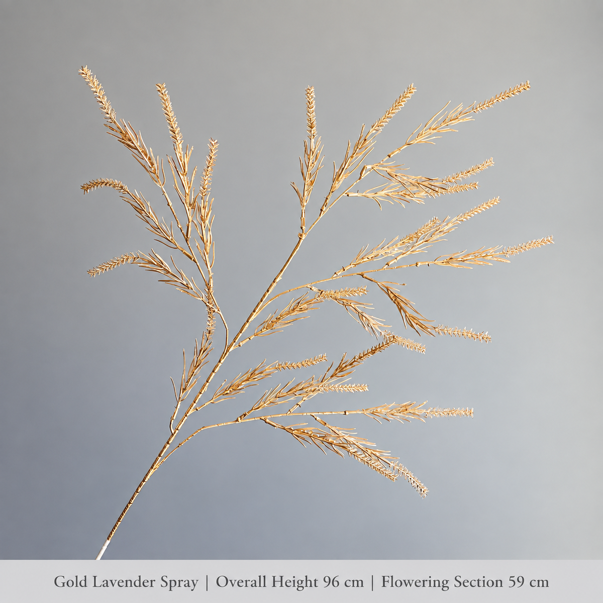 Gold Lavender Spray | Overall Height 96 cm | Flowering Section 59 cm artificial holiday floral decoration by Sunvale Living
